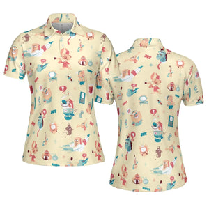 Ren and Stimpy Pattern AOP Men/Women Polo Shirt