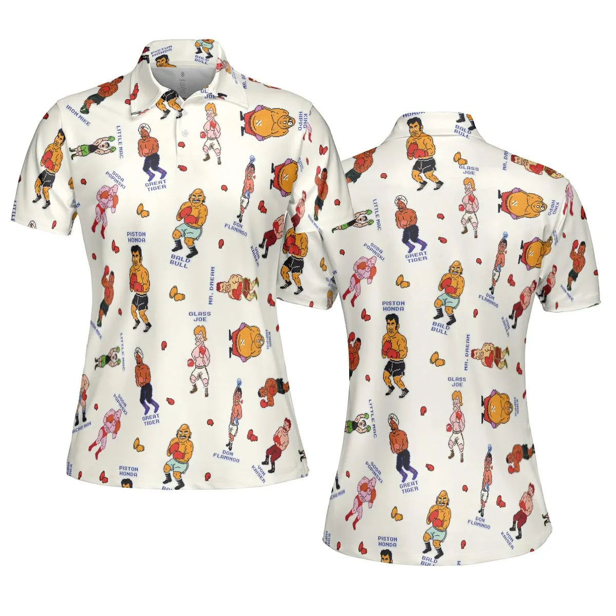 Retro Game Punch Out AOP Men/Women Polo Shirt