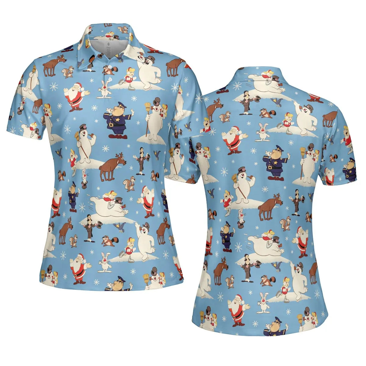 Frosty the Snowman Christmas Characters AOP Men/Women Polo Shirt