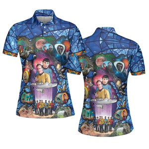 The Beginning Star Trek Pattern AOP Men/Women Polo Shirt