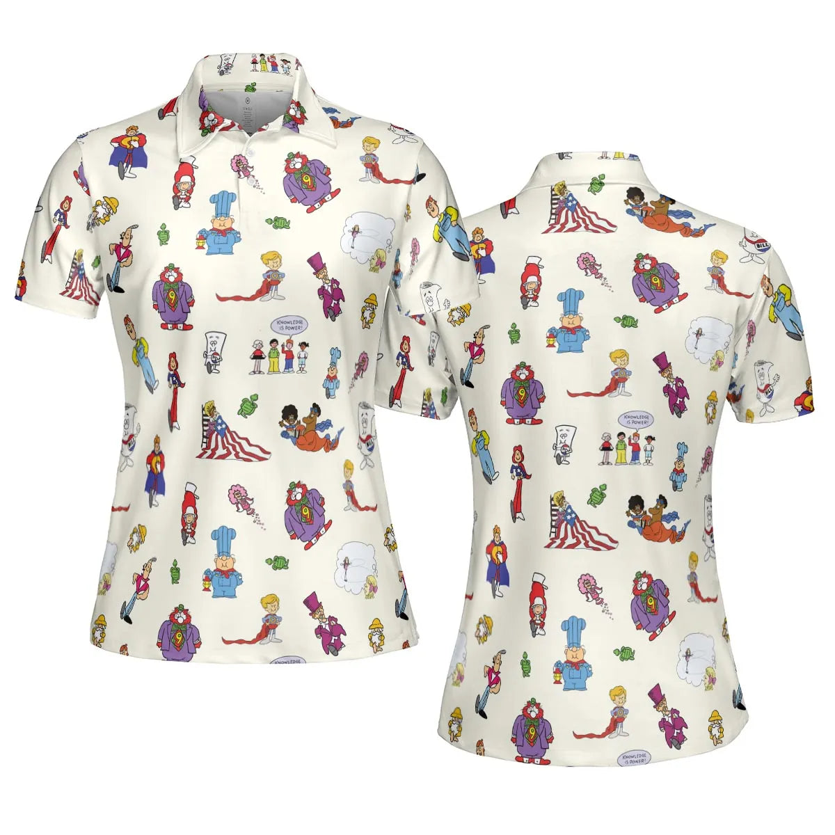 Schoolhouse Rock Characters AOP Men/Women Polo Shirt