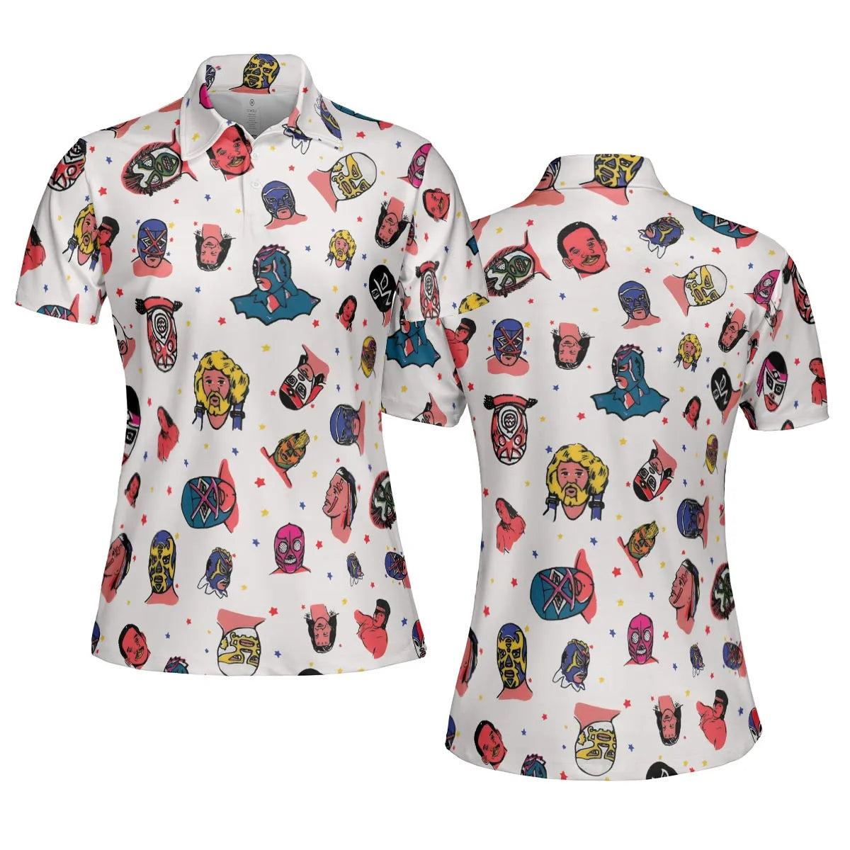 Lucha Libre Wrestling AOP Men/Women Polo Shirt
