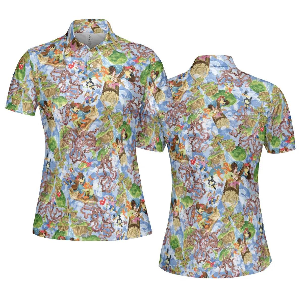 Magic Kingdom Splash Mountain AOP Men/Women Polo Shirt