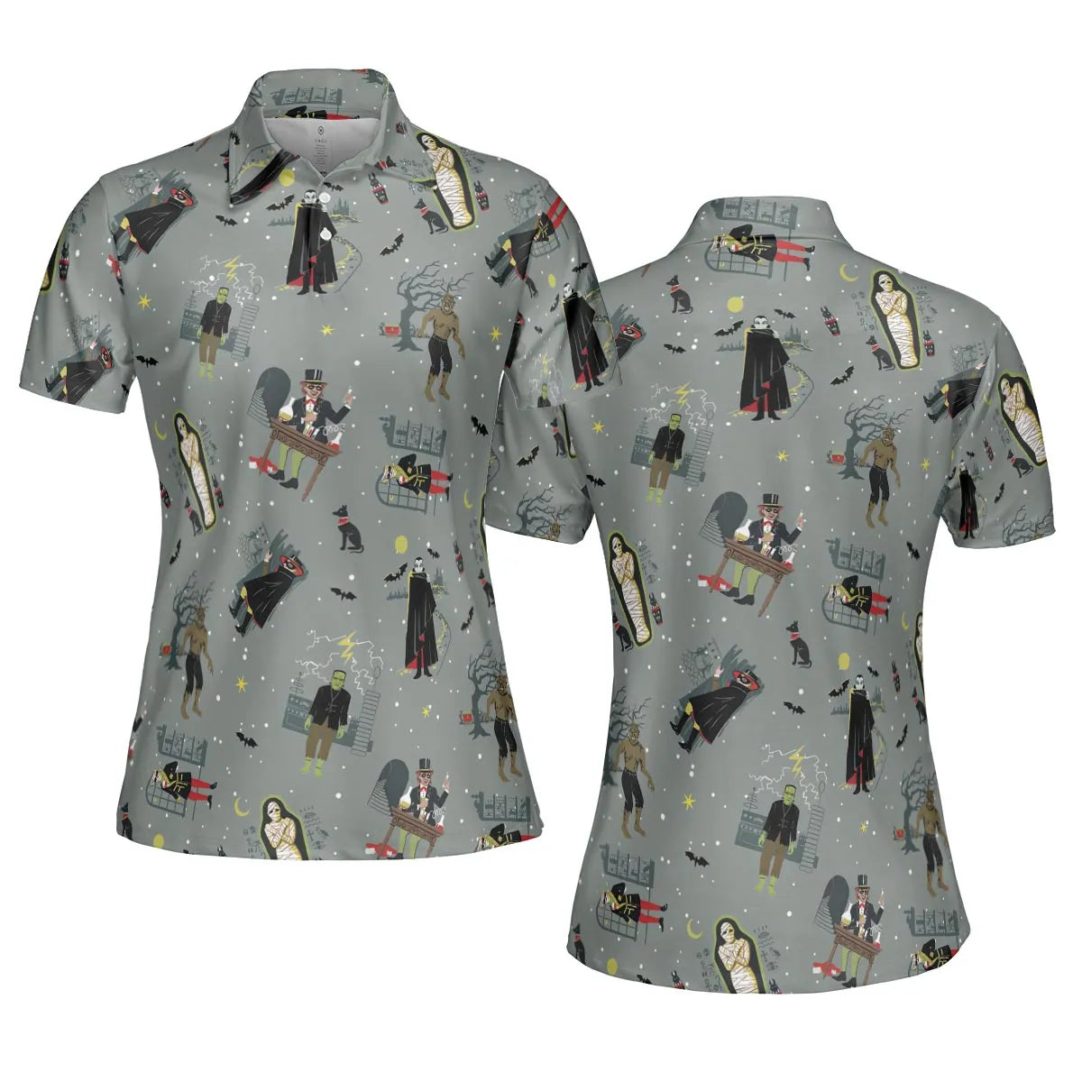 Classic Monsters Halloween AOP Men/Women Polo Shirt