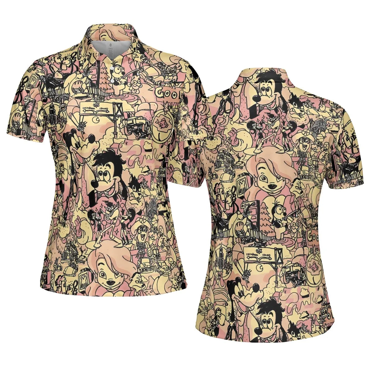 Goofy Movie Collage AOP Men/Women Polo Shirt