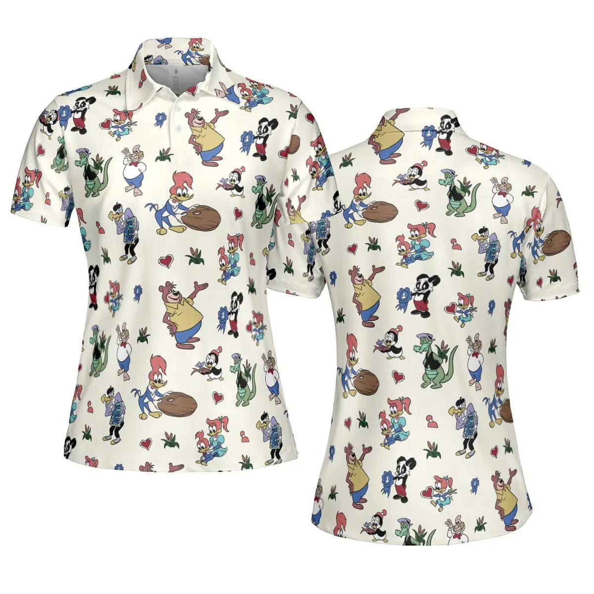 Woody Woodpecker Walter Lantz AOP Men/Women Polo Shirt