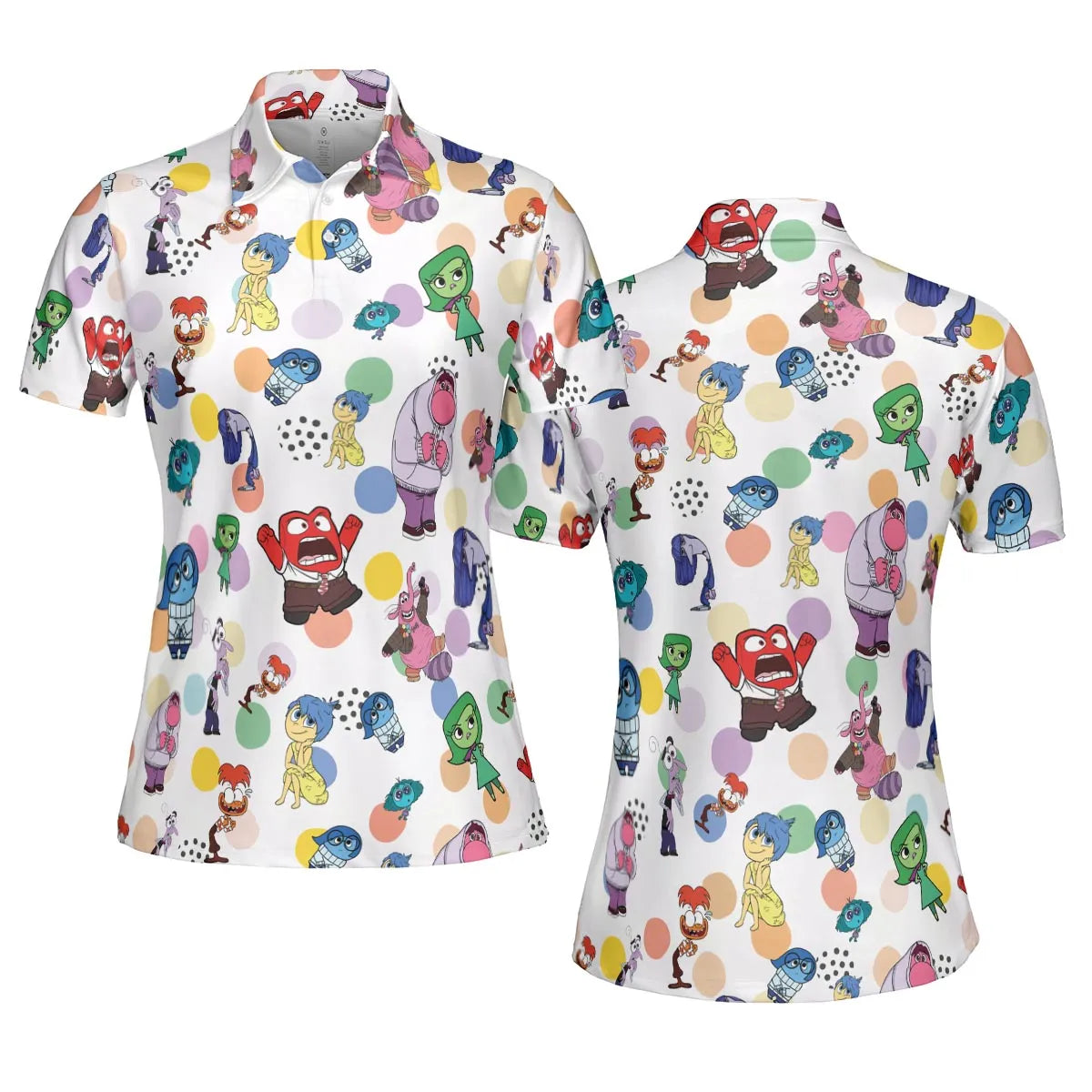 Emotion Characters Inside Out AOP Men/Women Polo Shirt