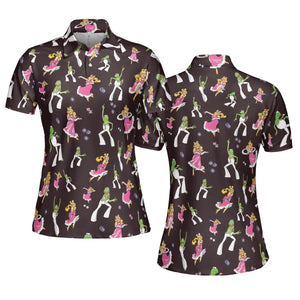 Disco Couple Kermit And Piggy The Muppet Show AOP Men/Women Polo Shirt