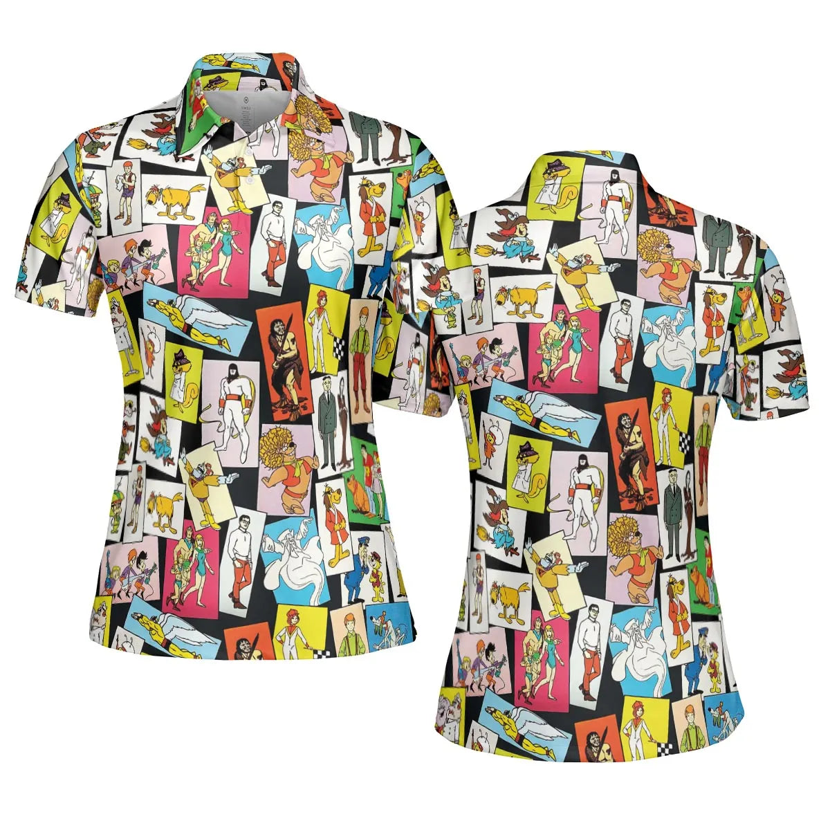 Back To The Day Old Cartoon Shows AOP Men/Women Polo Shirt