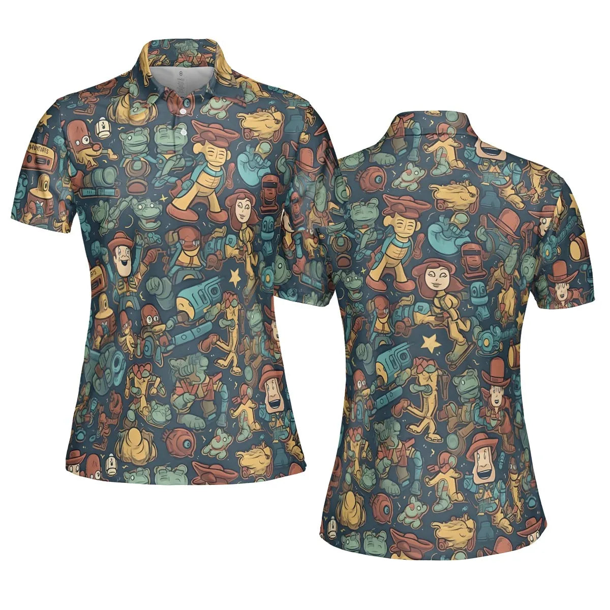 Story of Toy Cowboys Toy Story AOP Men/Women Polo Shirt
