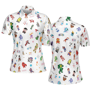 Iconic Video Game Characters AOP Men/Women Polo Shirt
