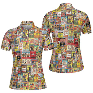 Vintage Comedy Film Posters AOP Men/Women Polo Shirt