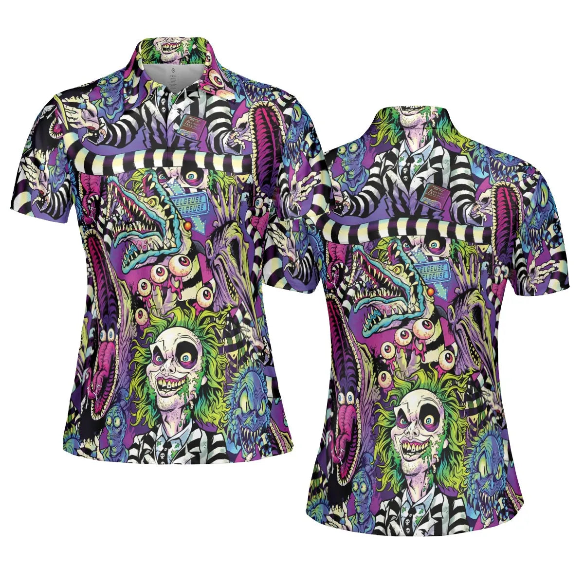 Stay Spooky Beetlejuice AOP Men/Women Polo Shirt