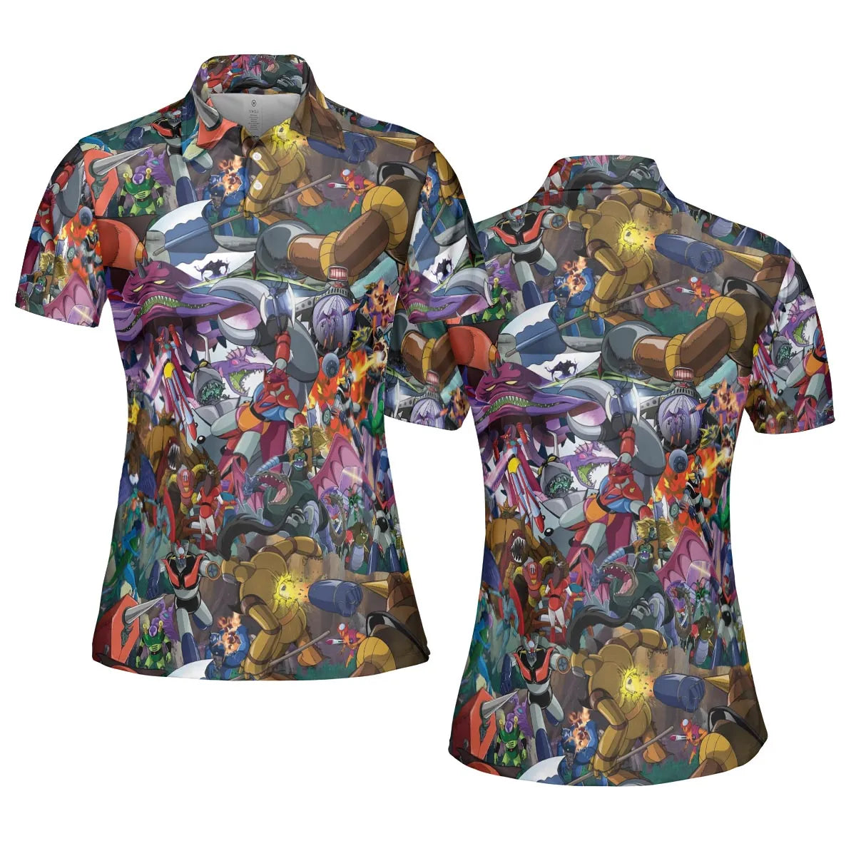 Shogun Warriors Battle AOP Men/Women Polo Shirt