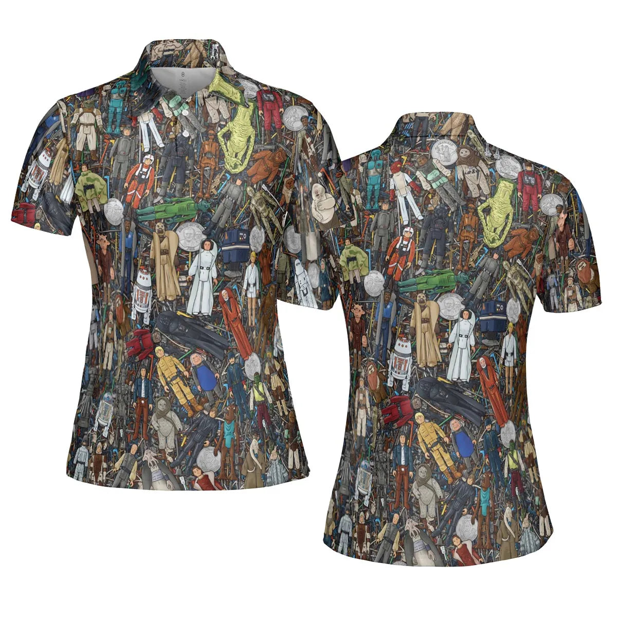 Star Wars Characters Figures AOP Men/Women Polo Shirt