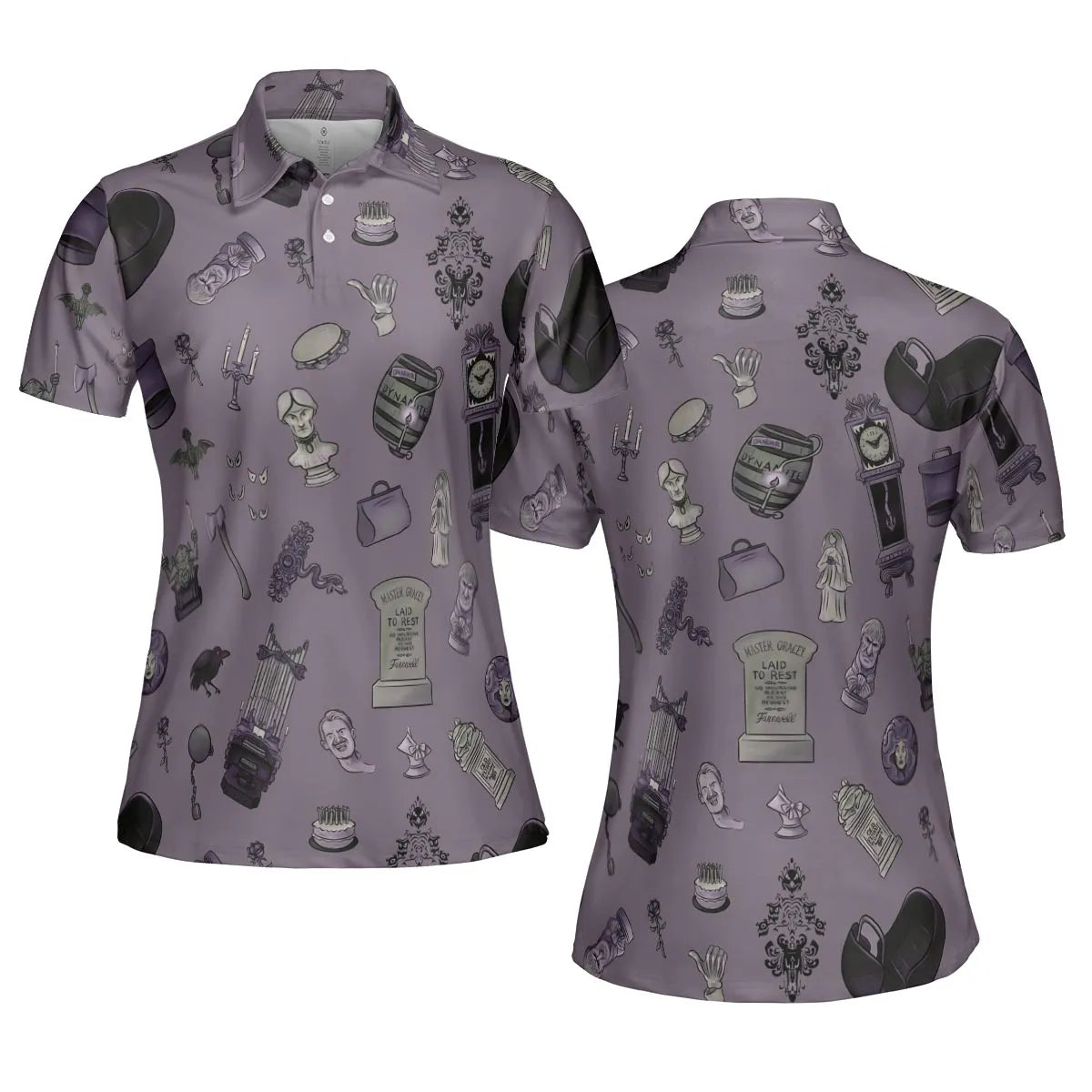 Welcome Foolish Mortals Haunted Mansion AOP Men/Women Polo Shirt