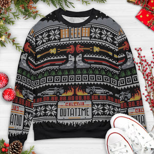 Outa Time Back to the Future Ugly Christmas Sweatshirt