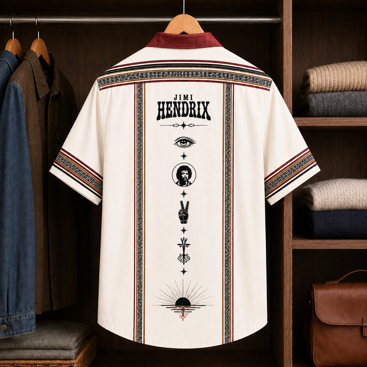 Jimi Hendrix Luxury Design Hawaiian Shirt – Psychedelic Rock Inspired Hawaiian Shirt