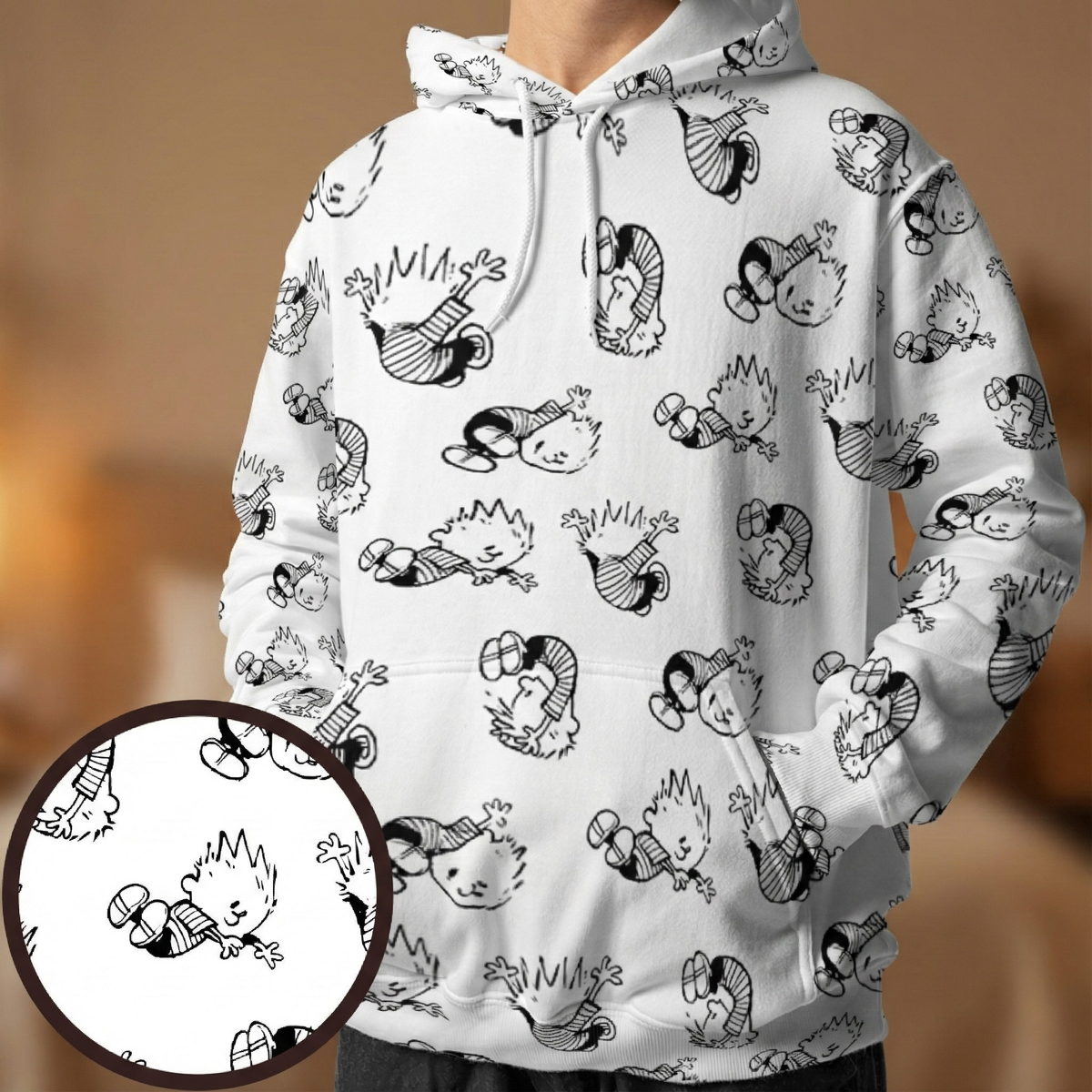 Calvin Flying All-over Print Hoodie