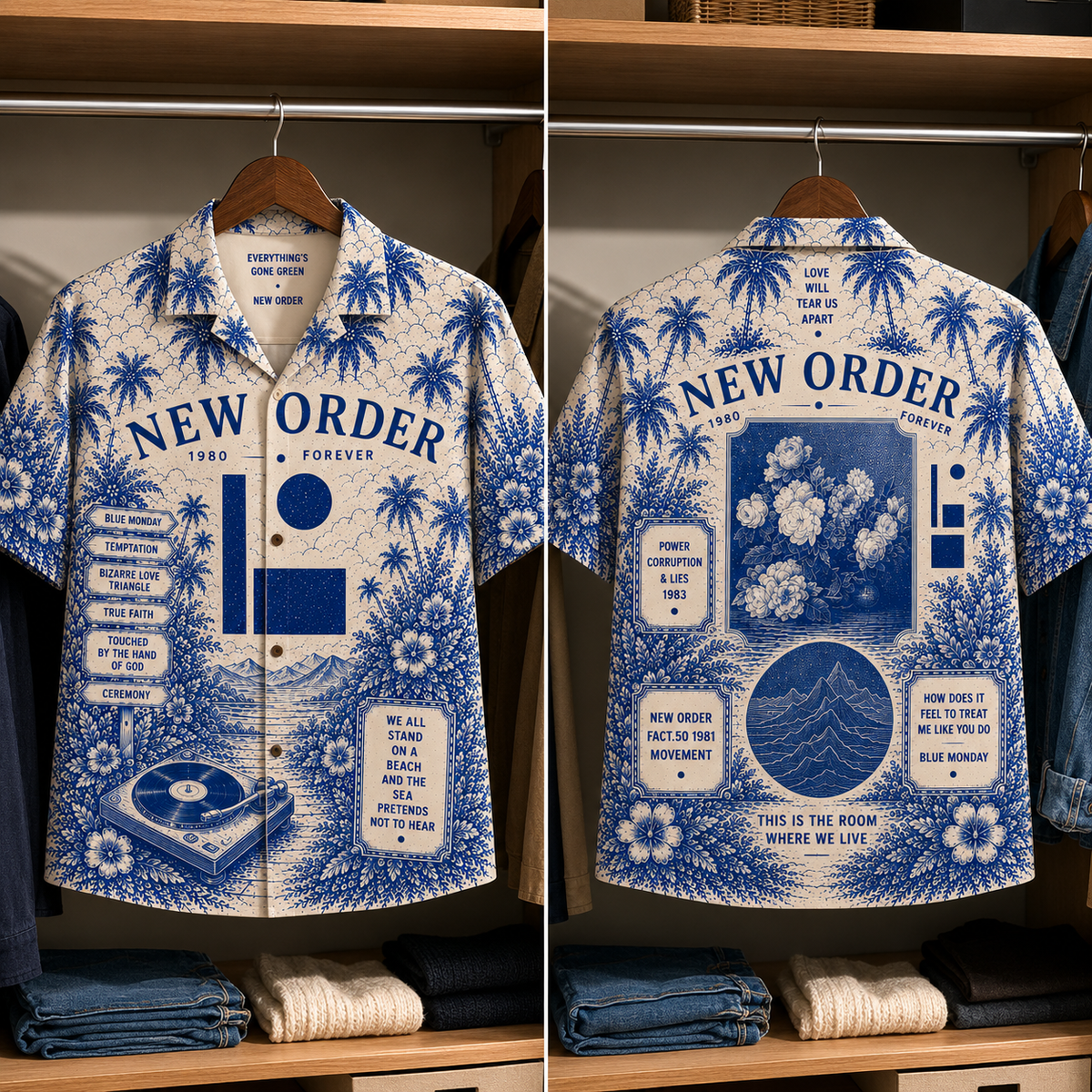 New Order Tropical Hawaiian Shirt - Tropical Inpsired Hawaiian Shirt Iconic