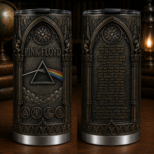 Pink Floyd 3D Printed Stainless Steel Tumbler, Dark Side of the Moon Gothic Rock Travel Cup, Music Fan Gift
