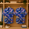 The Beatles Hawaiian Shirt - Painterly Abbey Road Yellow Submarine All-Over Print Summer Button-Up