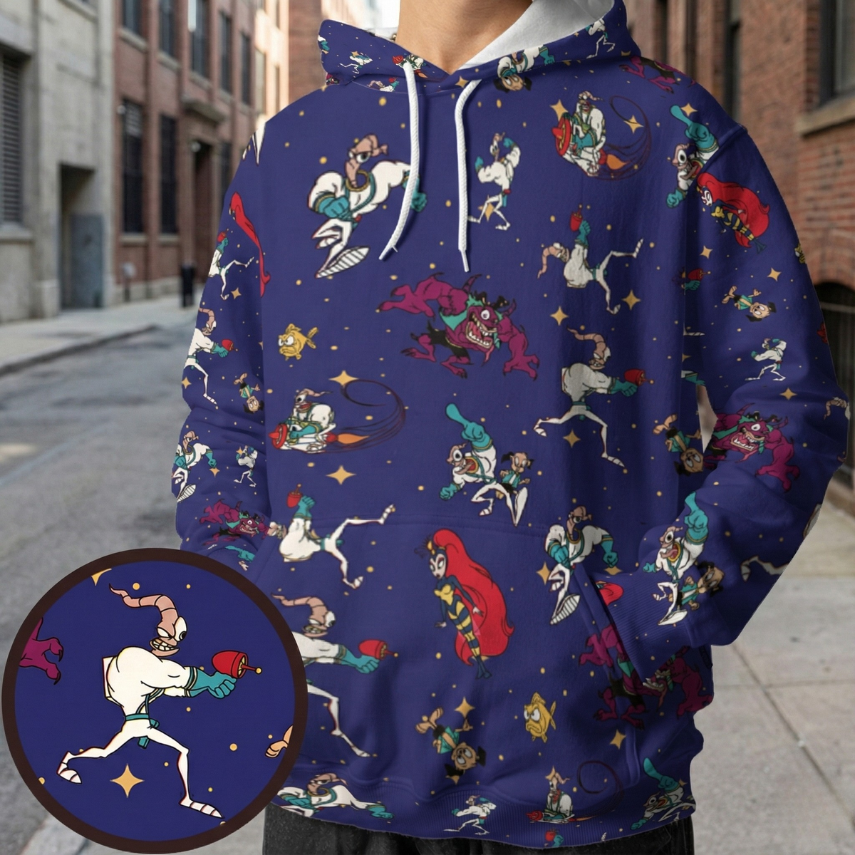 Earthworm Jim All-over Print Hoodie