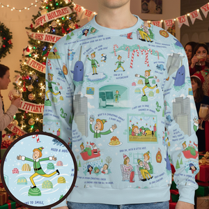 Elf Journey to New York All-over Print Sweatshirt