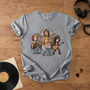 Led Zeppelin Vintage Rock Band Graphic T-Shirt Classic Music Fan Tee