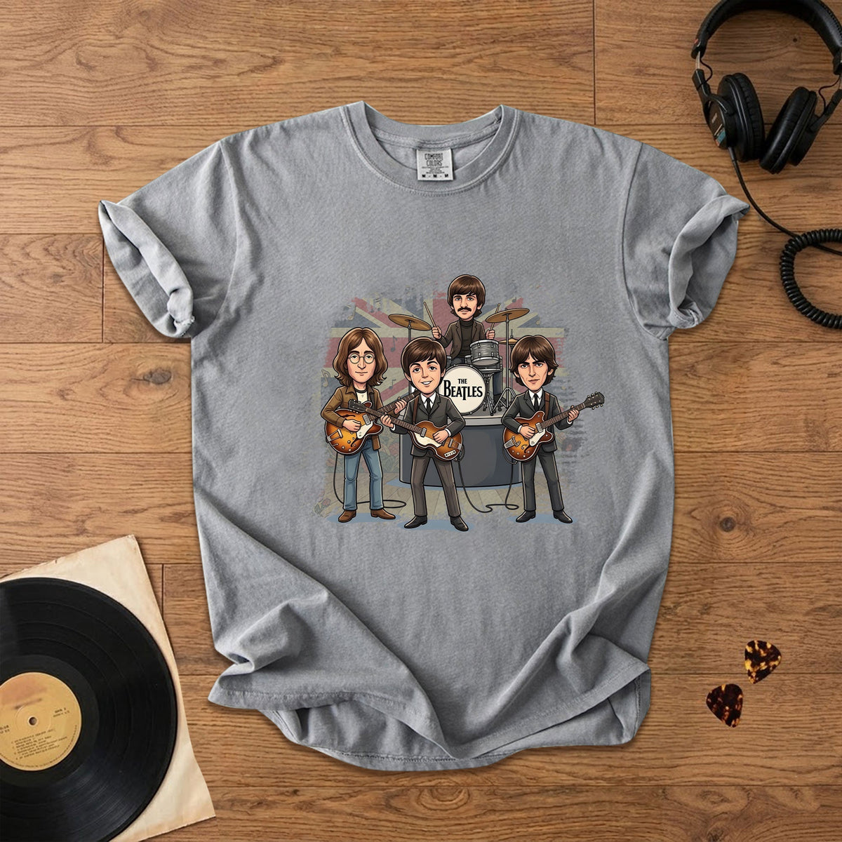 Vintage Beatles Band Comfort Tee Classic Rock Graphic T-Shirt
