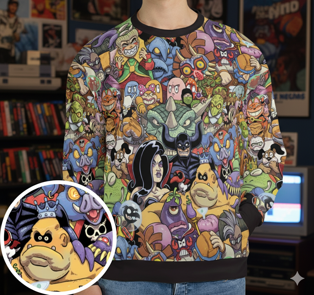 Here come the Bad Guys All-over Print Sweatshirt