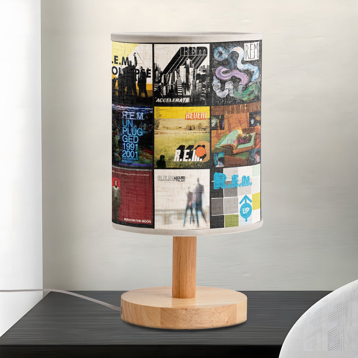 R.E.M. Album Cover Fabric Lamp Retro Rock Music Night Light