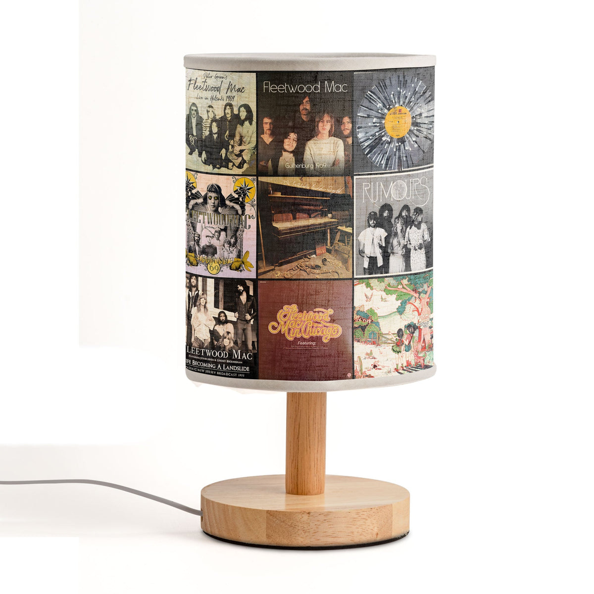Fleetwood Mac Album Cover Table Fabric Lamp Classic Rock Collector’s Piece