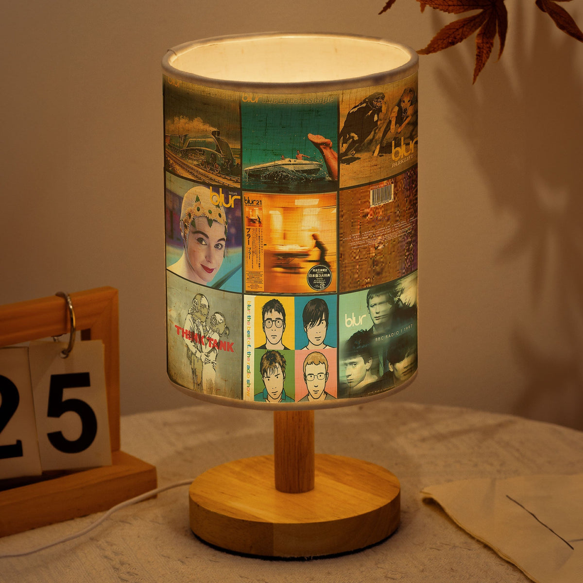 Blur Album Cover Collage Fabric Lamp