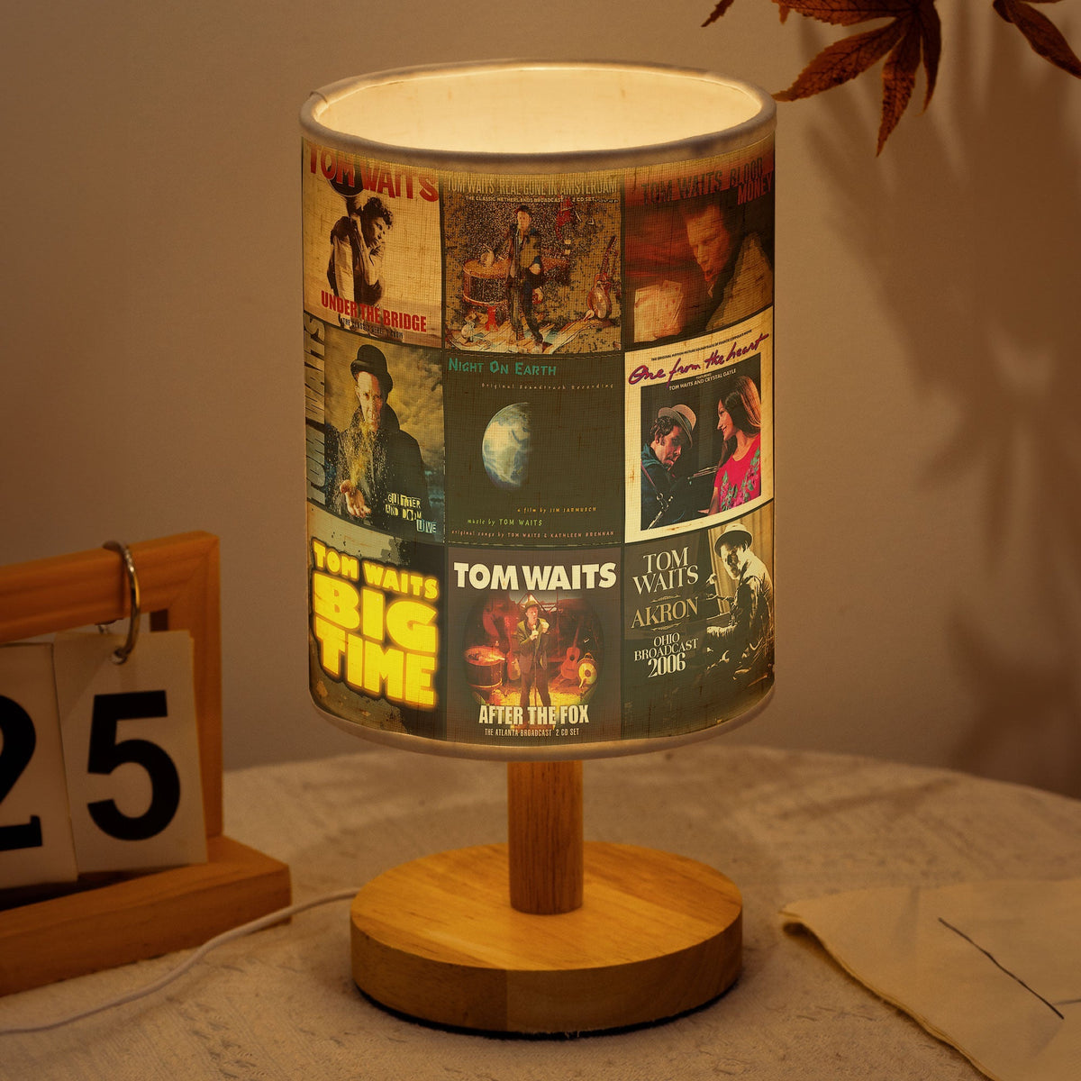 Tom Waits Fabric Lamp Moody Glow for Dreamers & Drifters