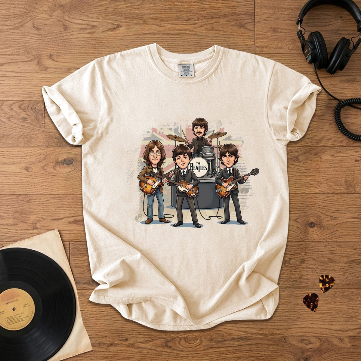 Vintage Beatles Band Comfort Tee Classic Rock Graphic T-Shirt