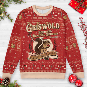 Griswold Squirrel Removal Service Ugly Christmas Sweatshirt