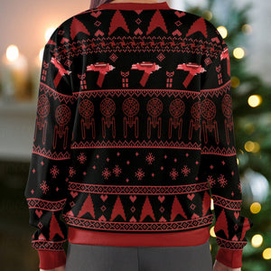 Trek The Hall Star Trek Ugly Christmas Sweatshirt