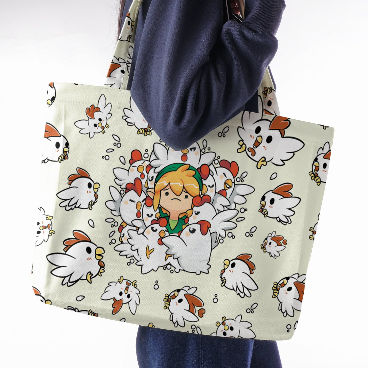 Impossible Situation The Legend of Zelda Large Tote Bag