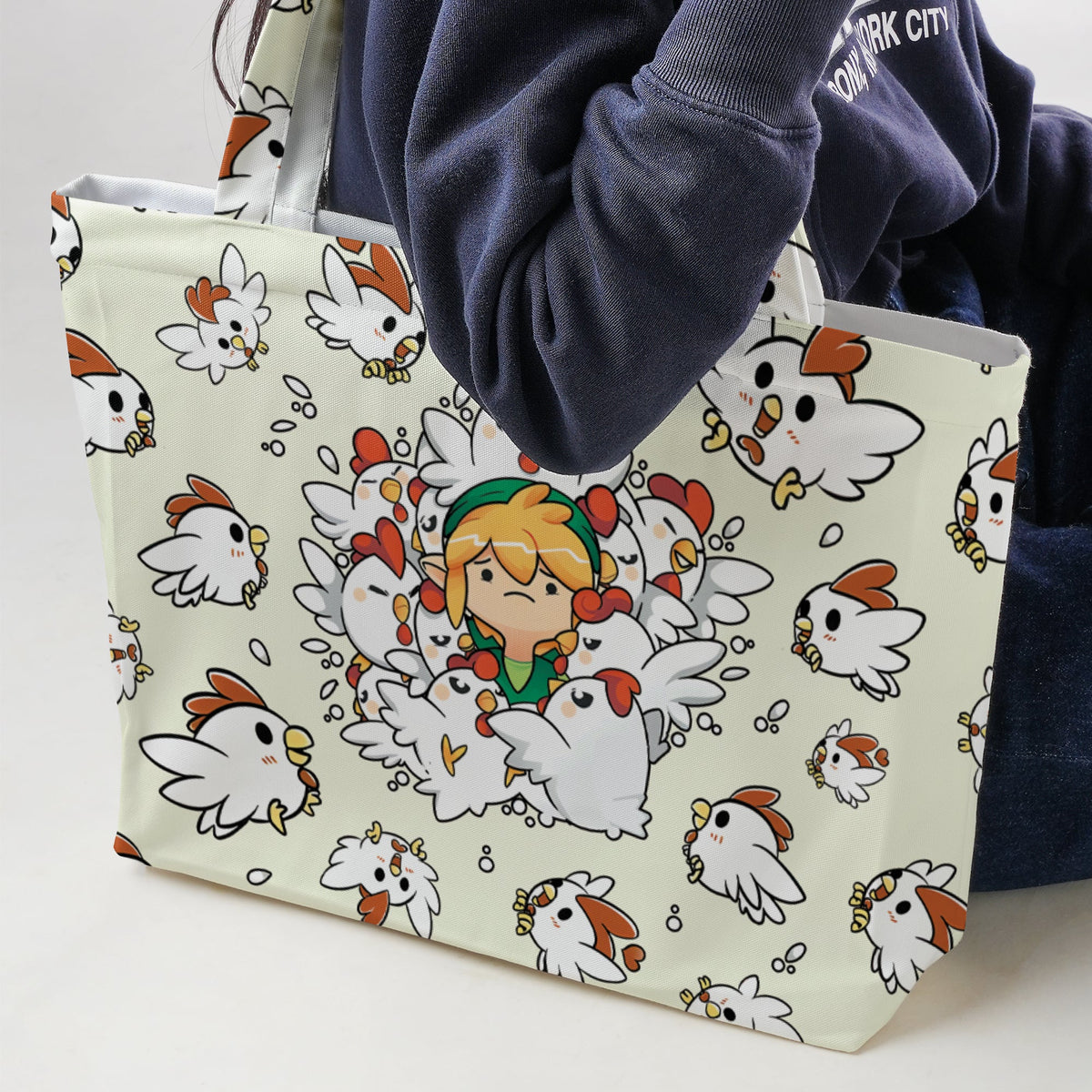 Impossible Situation The Legend of Zelda Large Tote Bag