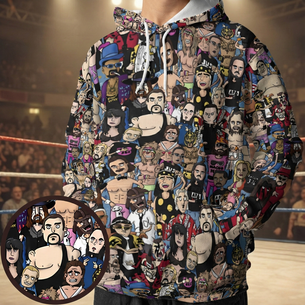 Legends of Wrestling All-over Print Hoodie