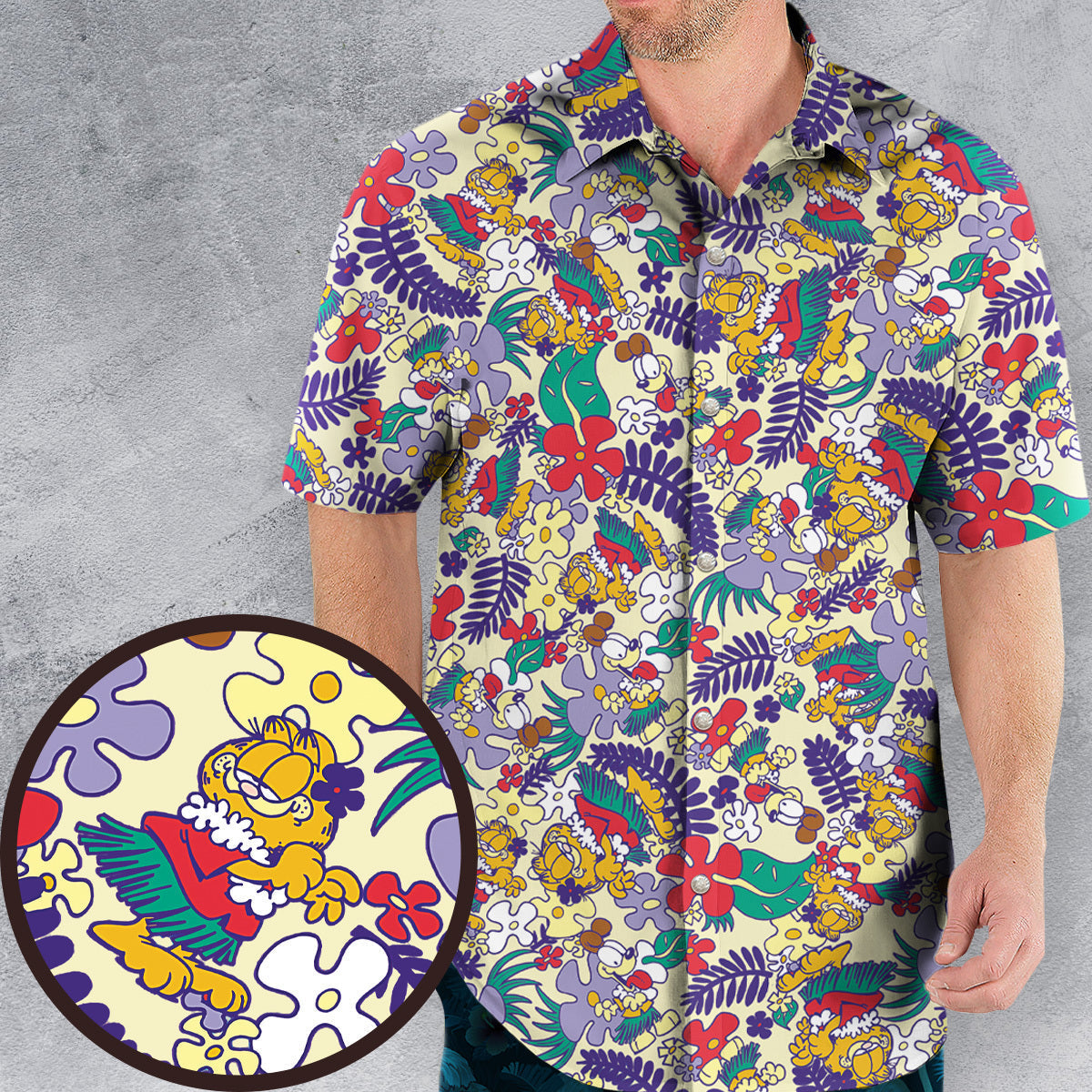 Aloha Garfield And Odie  Hawaiian Shirt