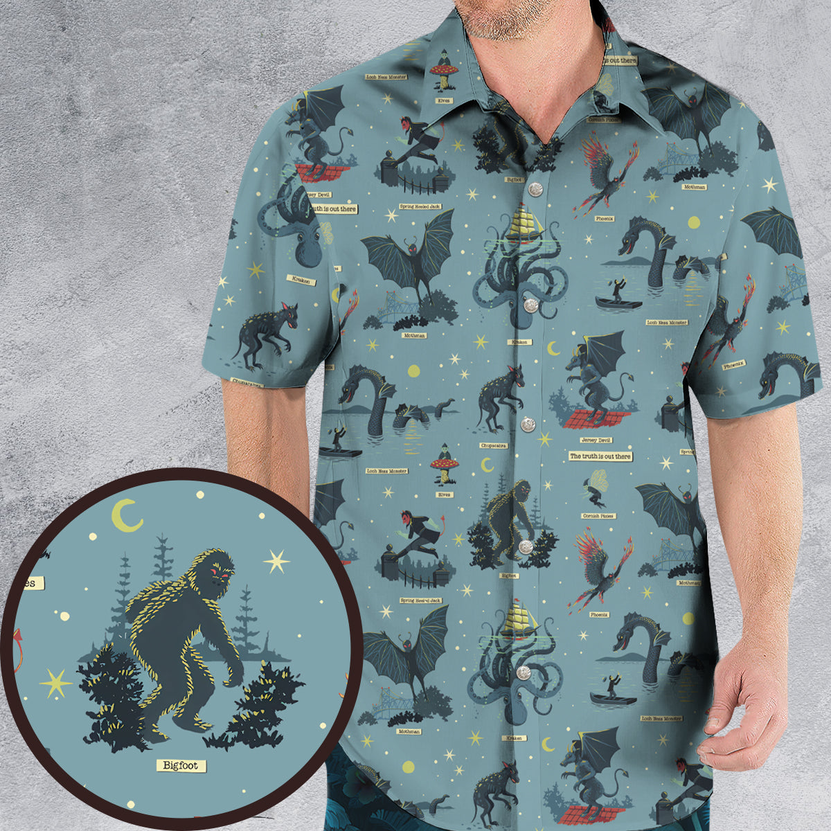 Paranormal Creatures Hawaiian Shirt