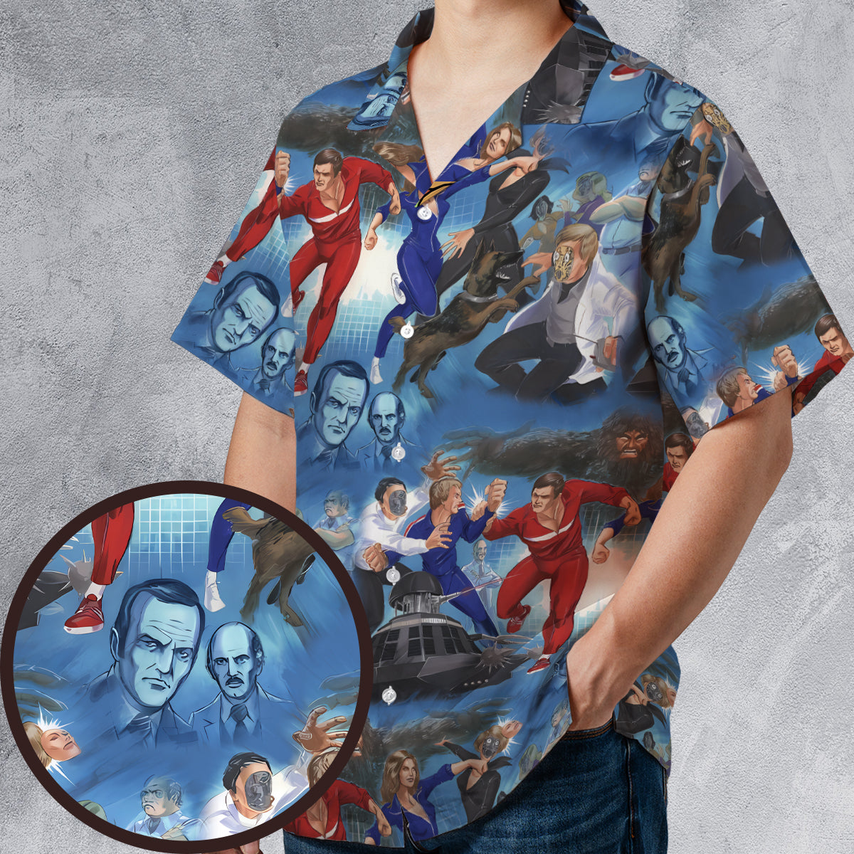 The Dollar Man and The Woman Hawaiian Shirt