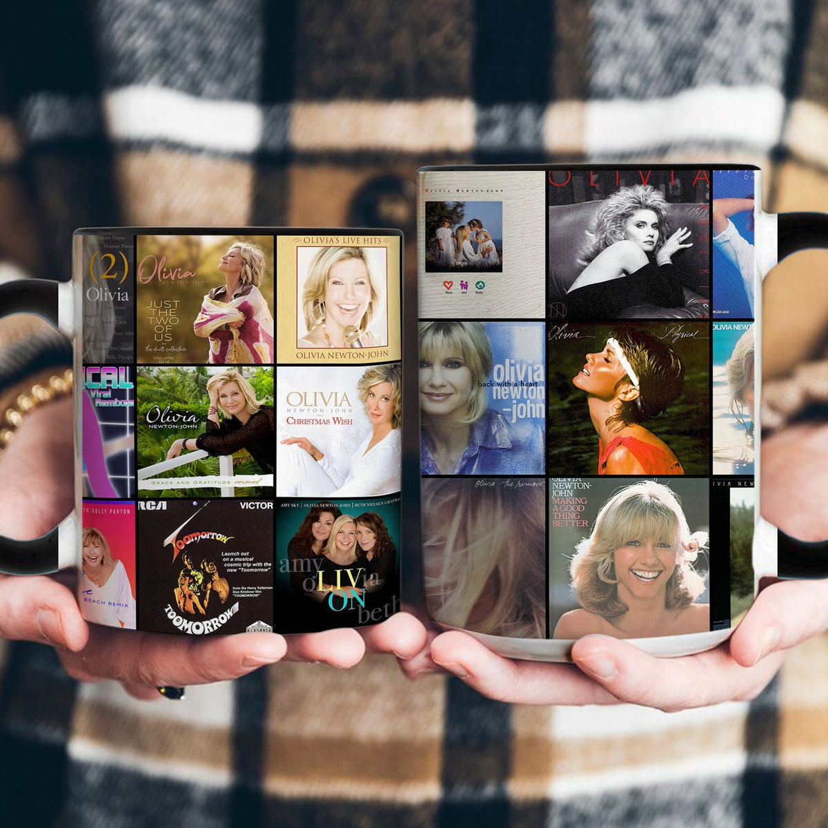 Olivia Newton-John Accent Mug Classic Album Cover Collage Gift