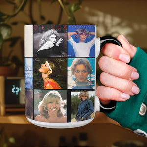 Olivia Newton-John Accent Mug Classic Album Cover Collage Gift