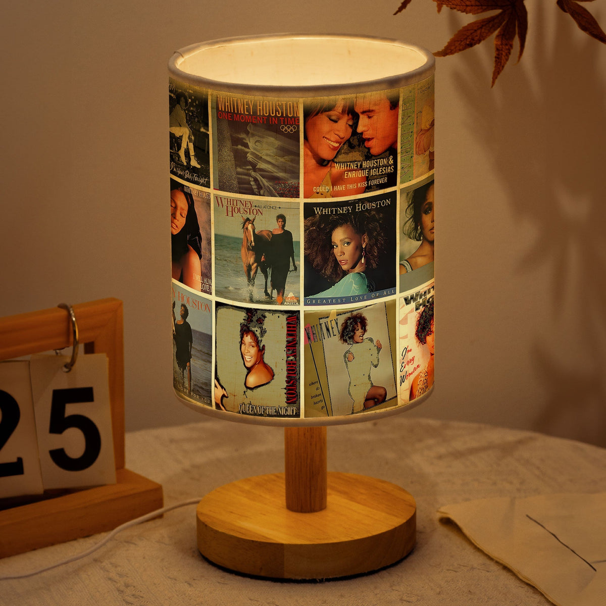 Whitney Houston Album Cover Lamp Retro Music Legend Table Light