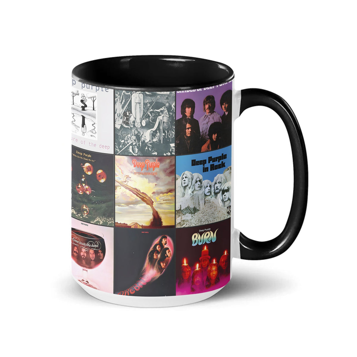 Deep Purple Accent Mug Classic Rock Album Cover Collage Gift