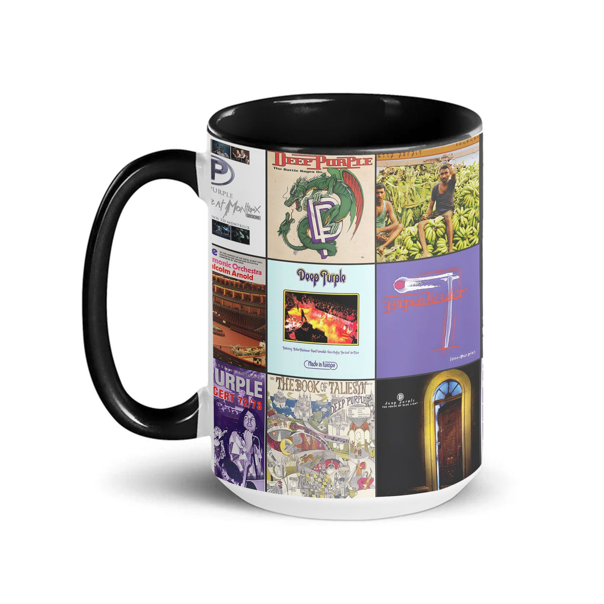 Deep Purple Accent Mug Classic Rock Album Cover Collage Gift