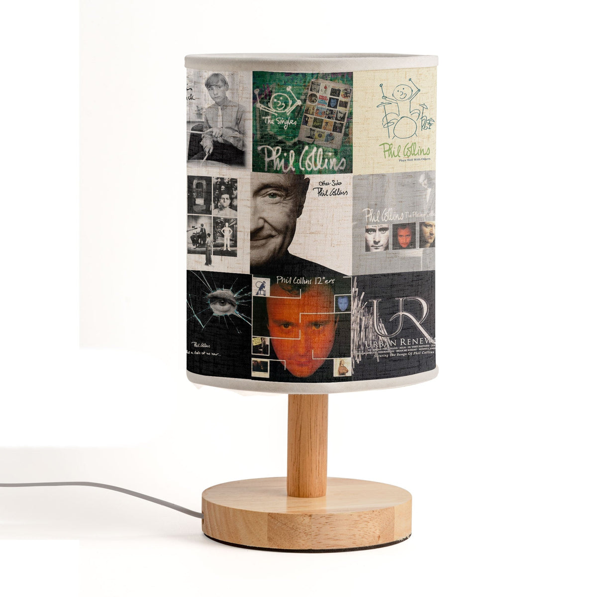 Phil Collins Album Art Fabric Lamp Timeless Glow for Music Lovers